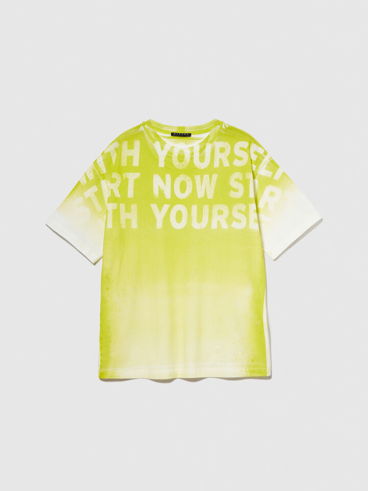 Fade effect t-shirt - boys' short sleeve t-shirts - Lime | Sisley Young image number 1